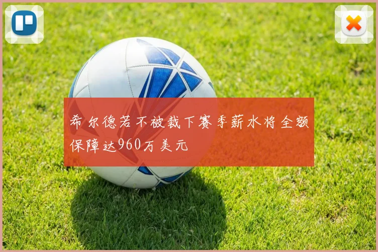 希尔德若不被裁下赛季薪水将全额保障达960万美元